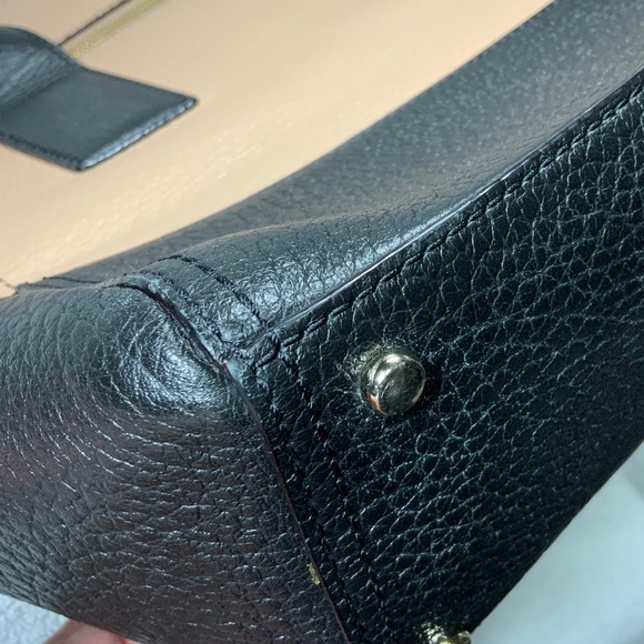 Kate Spade Large Leather Tan and Black Tote - Picture 12 of 16